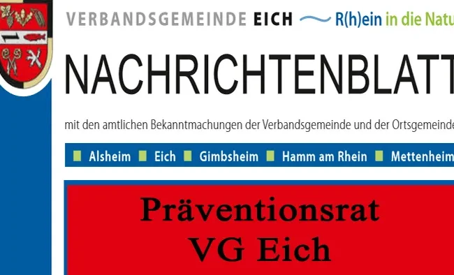 Präventionsrat bei der VG Eich durch Maximilian Abstein CDU