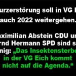 Maximilian Abstein CDU und Bernd Hermann SPD - Naturzerstörung geht in VG Eich auch 2022 weiter