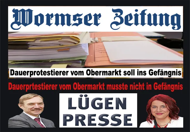 Claudia Wößner und Johannes Götzen sind mit Wormser Zeitung die Lügenpresse