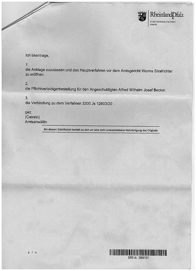 Vor Bürgermeisterwahl in VG Eich geht CDU Maximilian Abstein mit Staatsanwältin Catrein Mainz und Richter Bohlender Worms gegen Meinungsfreiheit vor-4