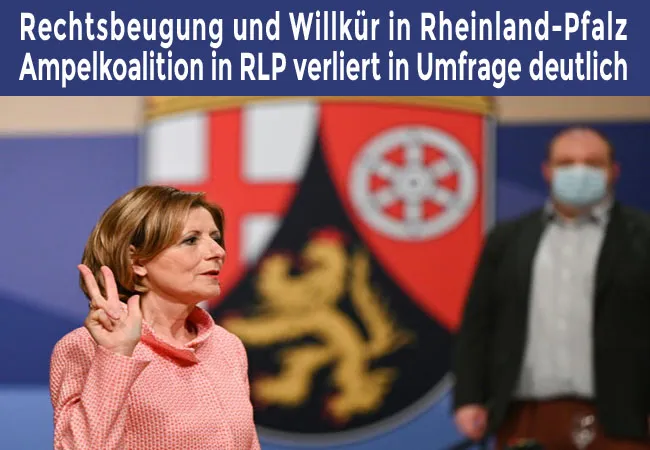 Rechtsbeugung und Willkür in Rheinland-Pfalz. Ampelkoalition verliert in Umfrage deutlich