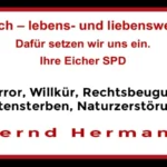 SPD OV Eich - Bürgermeister Bernd Hermann vor Amtsgericht Worms. Um Naturschutz zu verhindern, setzt die SPD auf Terror und Einschüchterung.