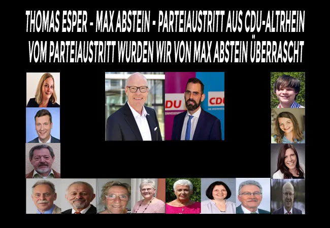 Thomas Esper – Max Abstein – Parteiaustritt aus CDU-Altrhein