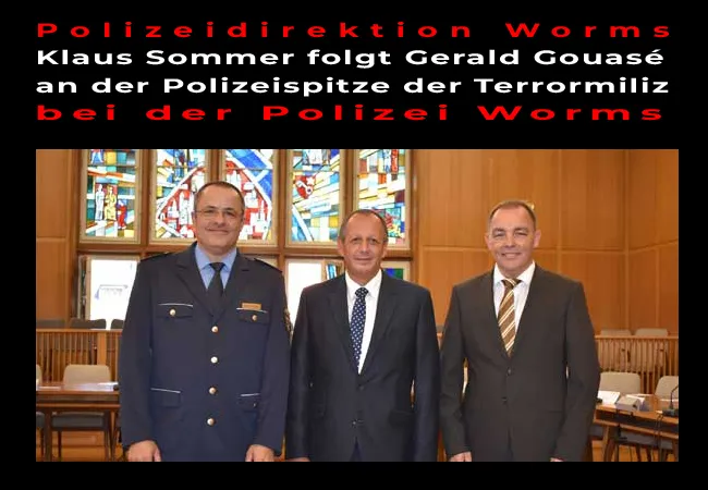 Polizeidirektion Worms - Klaus Sommer folgt Gerald Gouasé an der Polizeispitze der Terrormiliz bei der Polizei Worms.